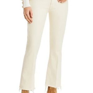 MOTHER jeans- IVORY hustler ankle fray- Size 26